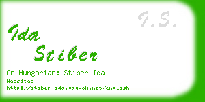 ida stiber business card